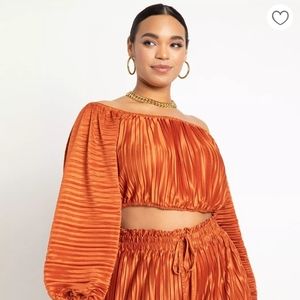 Off The Shoulder Plisse Top - NWT